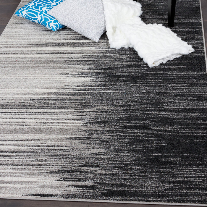 Lav Grey Waves 4x6 Area Rug