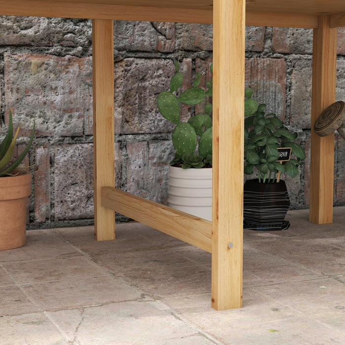 Outsunny Wooden Raised Garden Bed With Drain Holes, Bed Liner For Vegetables, Flowers, Herbs, Outdoo