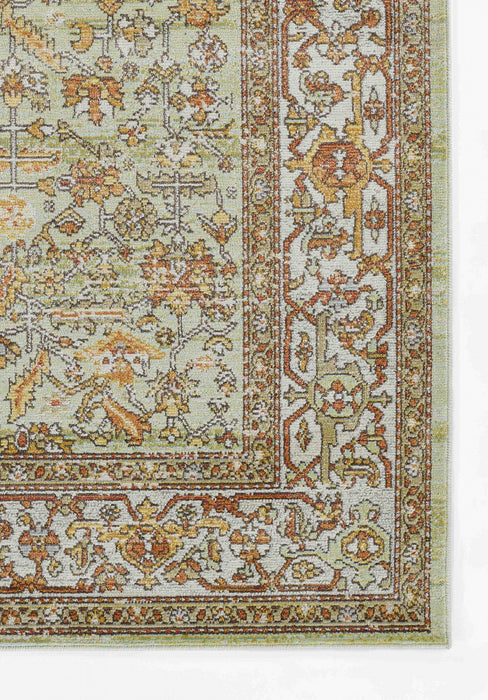 Hailey Traditional 9'3\" x 11'10\" Area Rug in Green Indoor Area Rug 