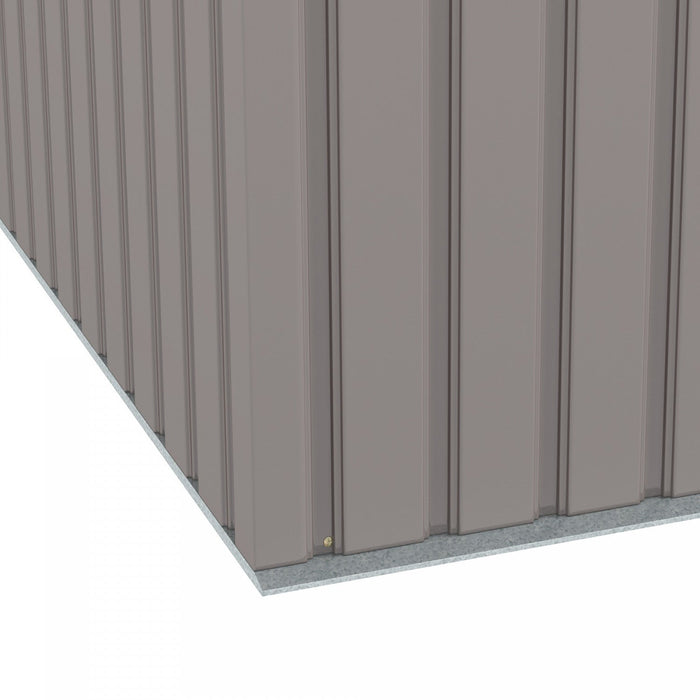 Outsunny 9'x4' Garden Storage Shed Galvanized Steel Tool House, Light Grey