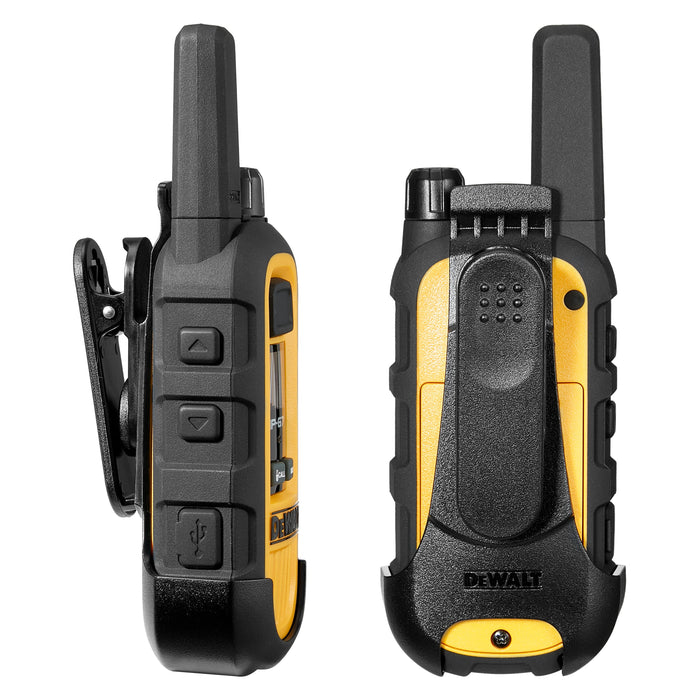 6 Dewalt Dxfrs300 Walkie Talkies Plus Earpieces - 1 Watt, Heavy Duty, 22 Channel Long Range Two Way 