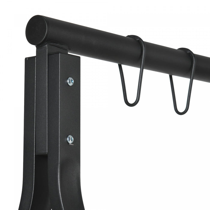 Outsunny Swing Stand, Metal Swing Frame, 528 Lbs Weight Capacity, Black