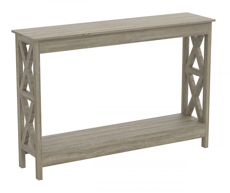 47” Console Table With 1 Shelf - Dark Taupe 