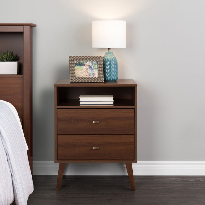 Milo 2-Drawer Tall Nightstand - Cherry