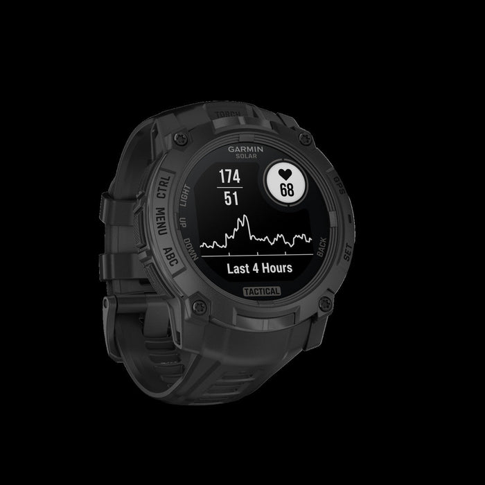 Garmin Instinct 3 50mm - Solar Tactical, Black, Gps, Led Flashlight, Mil-std-810, Unlimited Battery