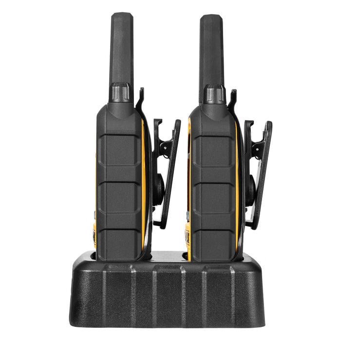 2 Dewalt Dxfrs800 Walkie Talkies - 2 Watt, Heavy Duty, 22 Channel Long Range Two Way Radios