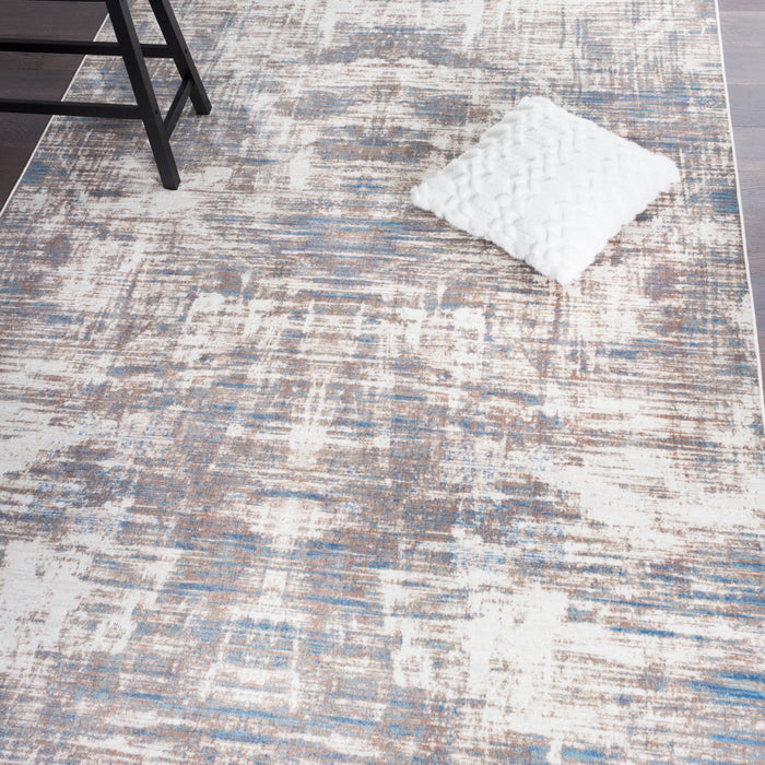 Shi Abstract Blue 4x6 Area Rug