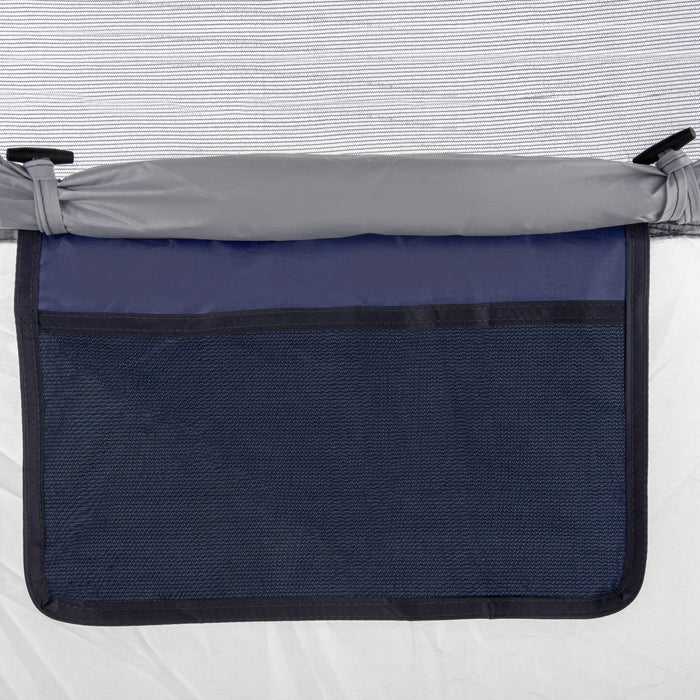 Outsunny Two Room Pop Up Shower Tent W/ Shower Bag, Floor, Carry Bag, Blue