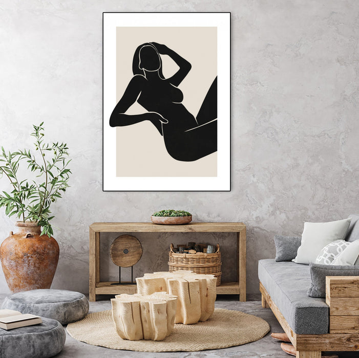 \"Untitled\" Canvas Framed Black 24x32 Wall Art