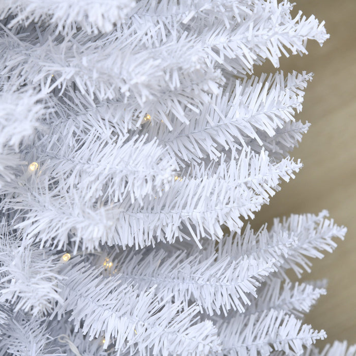 Homcom 7' Prelit Artificial Christmas Tree With Warm White Led Lights