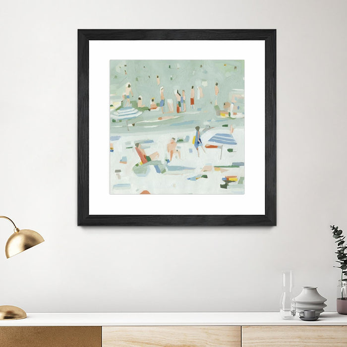 \"Summer Confetti Ii\" Matted and Framed Black 30x30 Wall Art
