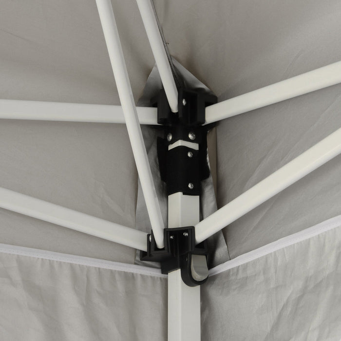 Outsunny 10' X 10' Pop Up Gazebo, Foldable Canopy Tent With Carrying Bag With Wheels, 4 Leg Weight B
