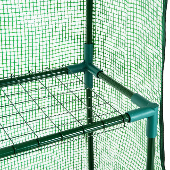 Outsunny 56\" X 29\" X 77\" Mini Greenhouse, Walk-in Greenhouse, Garden Hot House With 4 Shelves, Roll-