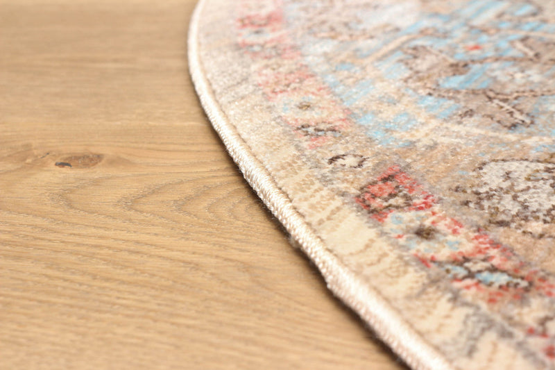 Bettina Traditional 5'0\" x Area Rug in Multi Indoor Area Rug 