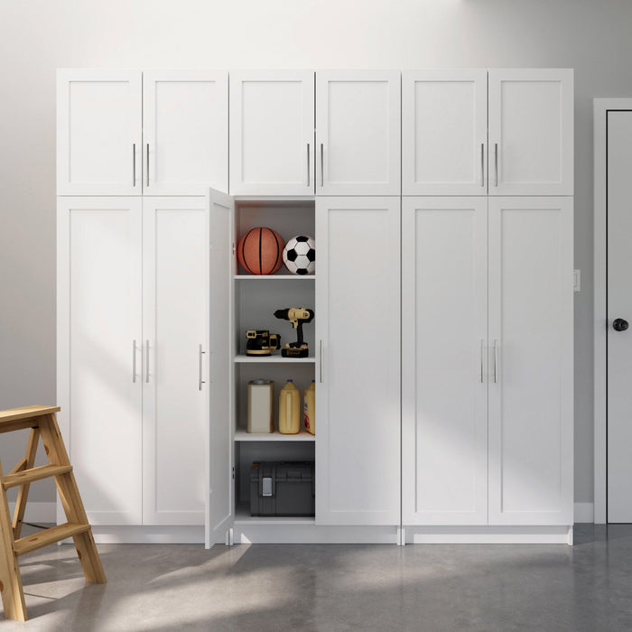 Elite Plus 3-shelf 6-piece Garage Storage Cabinet Set - White 