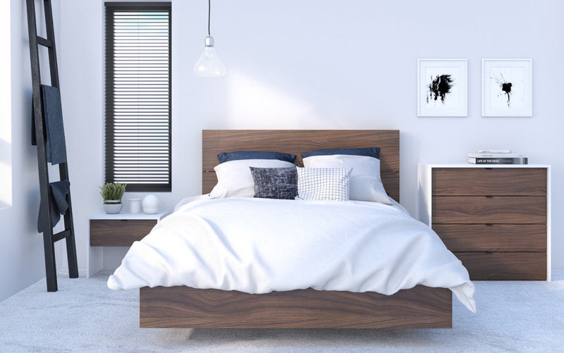 Nordika Full Platform Bed - Walnut 