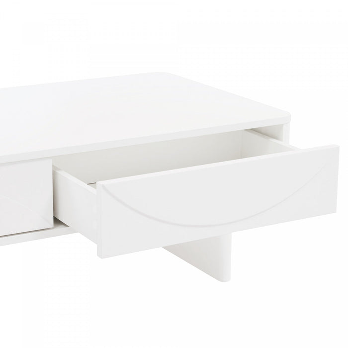 Ella Modern 47\" Coffee Table in White 