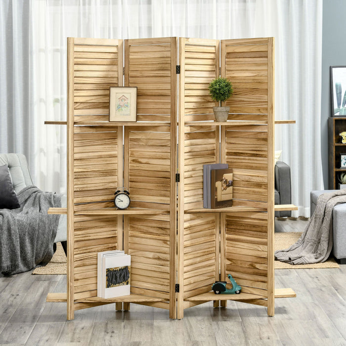 Homcom 4 Panel Room Divider, Portable Privacy Screen