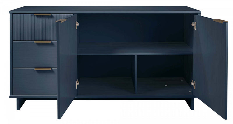 Granville Modern 55\" Sideboard in Midnight Blue Buffet 