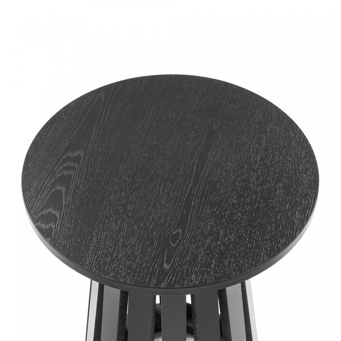 Layla Scandinavian Modern End Table in Black 