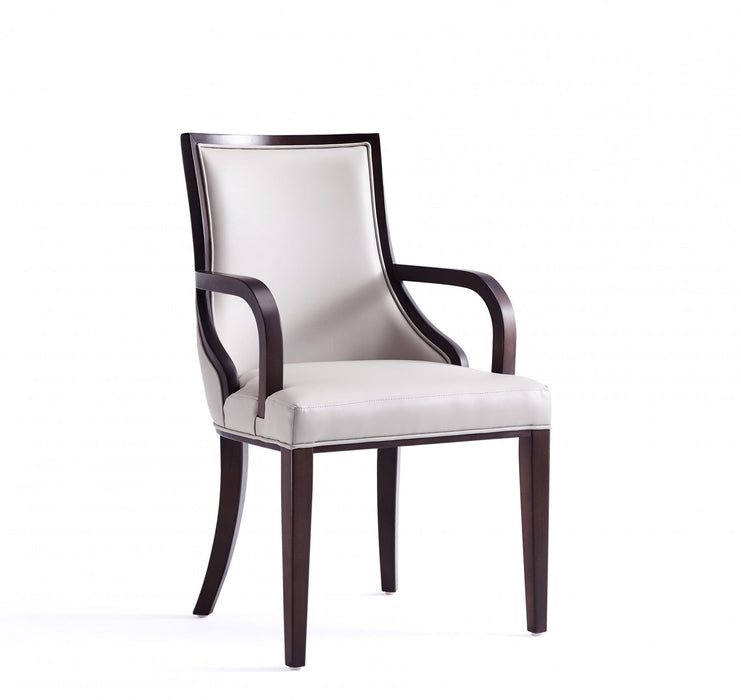 Grand Traditional 8-Piece Dining Chair Set in Light Gray 