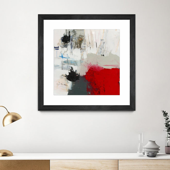 \"The Mountain Comes To You\" Matted and Framed Black 30x30 Wall Art