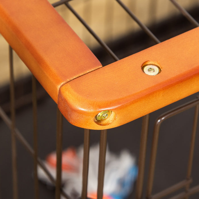 Pawhut Steel Dog Crate Cage, Lightweight Puppy Kennel, With Front Door, Secured Latch, No Leak Tray,