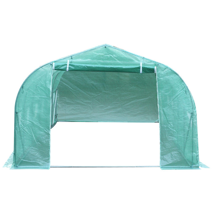 Outsunny 26'l X 10'w X 6.8' H Large Steeple Walk-in Greenhouse Outdoor Garden Plant Seed Tunnel Grow