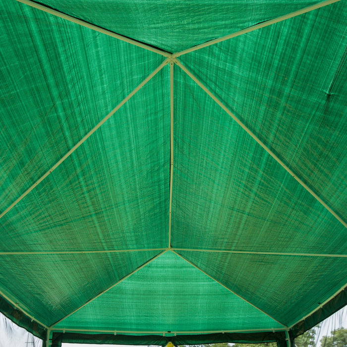 Outsunny 19'x9' Party Tent Gazebo Canopy Garden Sun Shade For Outdoor Event With Removable Mosquito 
