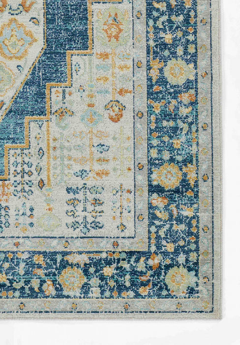 Kinsley Traditional 7'10\" x 10'6\" Area Rug in Blue Indoor Area Rug 