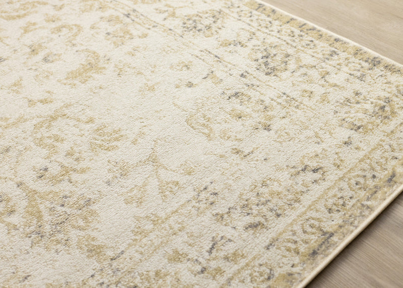 Ellis Subtle Traditional Elegant Beige Cream Area Rug - 5'3\" x 7'7\"