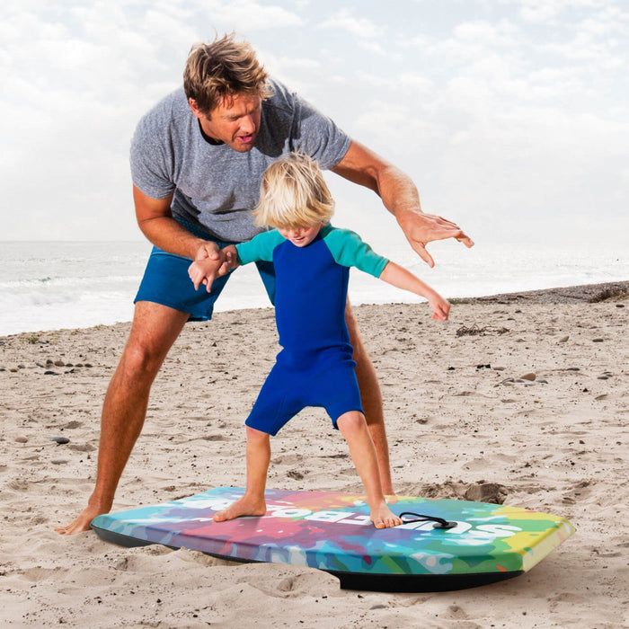 Costway 41" Lightweight Body Board With Eps Core Xpe Deck Hdpe Bottom Crescent Tail Colorful
