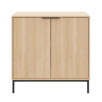 Nordika Slim 2-Door Storage Cabinet - Natural Blonde Oak 