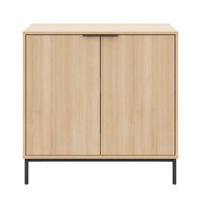 Nordika Slim 2-Door Storage Cabinet - Natural Blonde Oak 