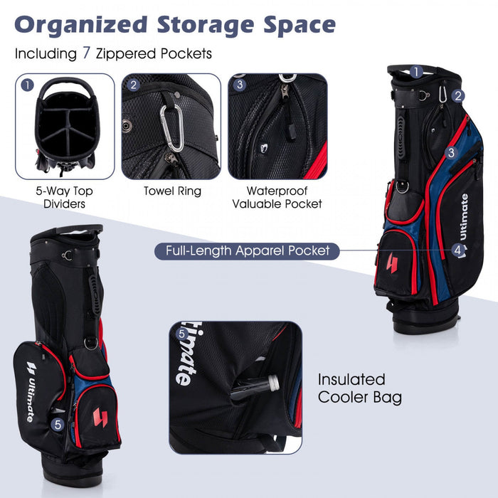 Ultimate Men's Complete Golf Club Set Golf Club Package Set Incl 460cc With Rain Hood Blue