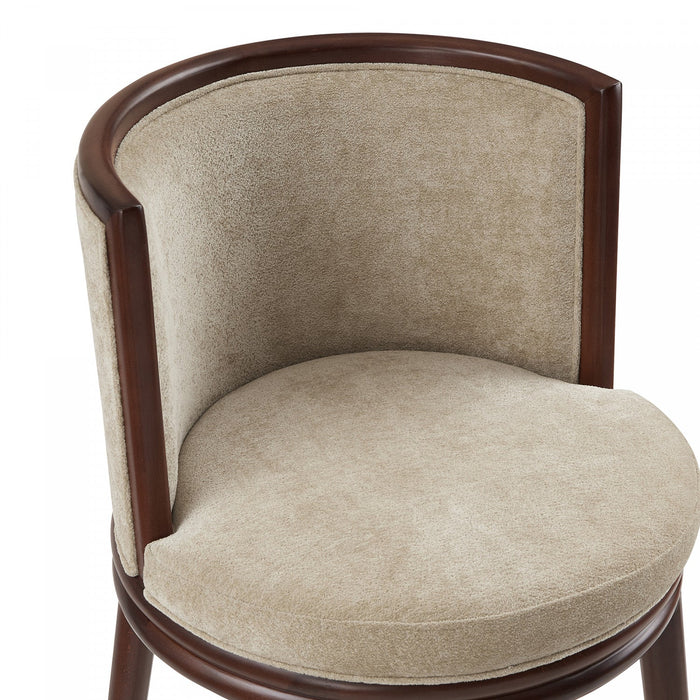 Evalyn Modern Wood Upholstered Barstool in Natural 