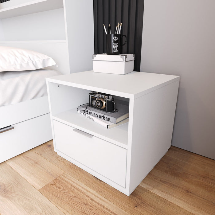 Nordika Hunter Nightstand - White