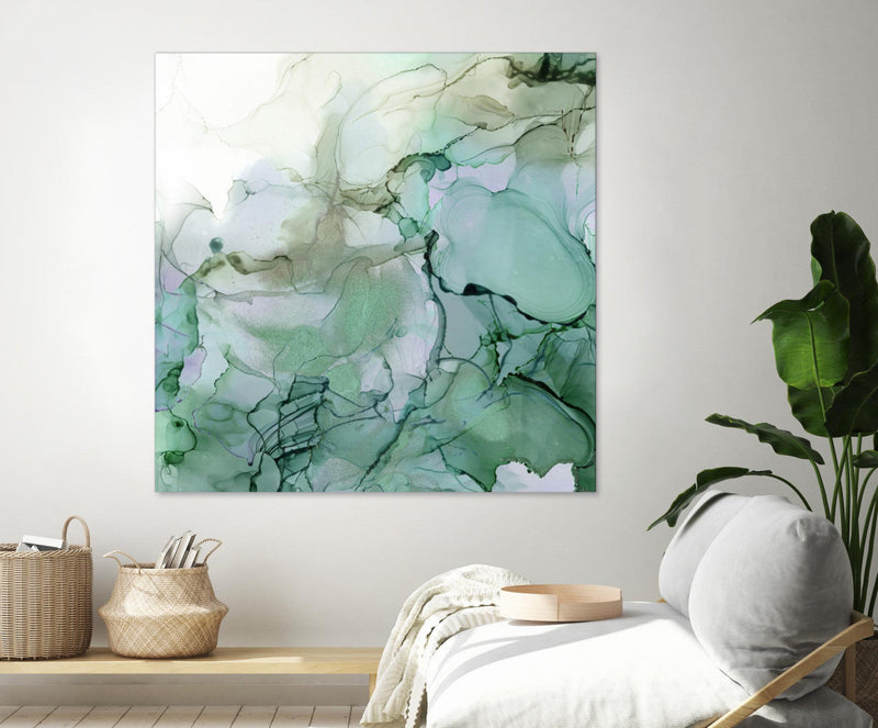 \"Emerald Cavern I\" Giant Art 54x54 Wall Art