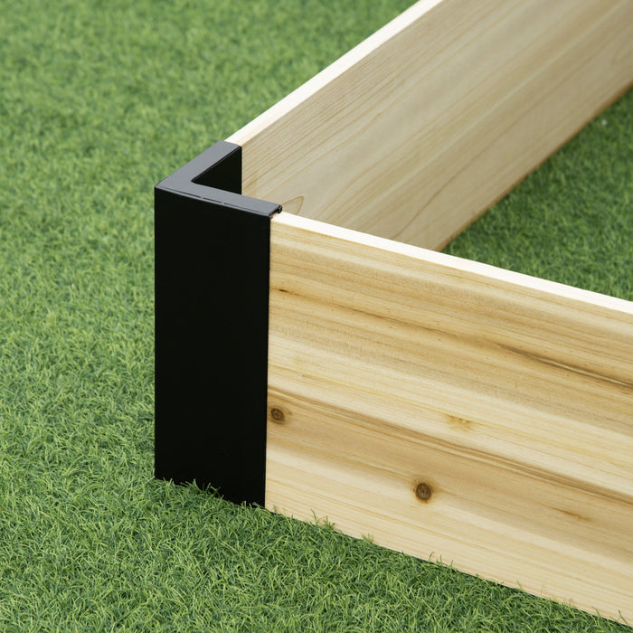 Outsunny 47\" X 47\" Raised Garden Bed With Metal Corner Bracket, Easy To Install Planter Box For Grow