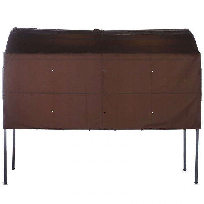 Outsunny 10x8ft Patio Metal Gazebo With Extendable Side Awning Outdoor Shelter Garden Sun Shade Cano