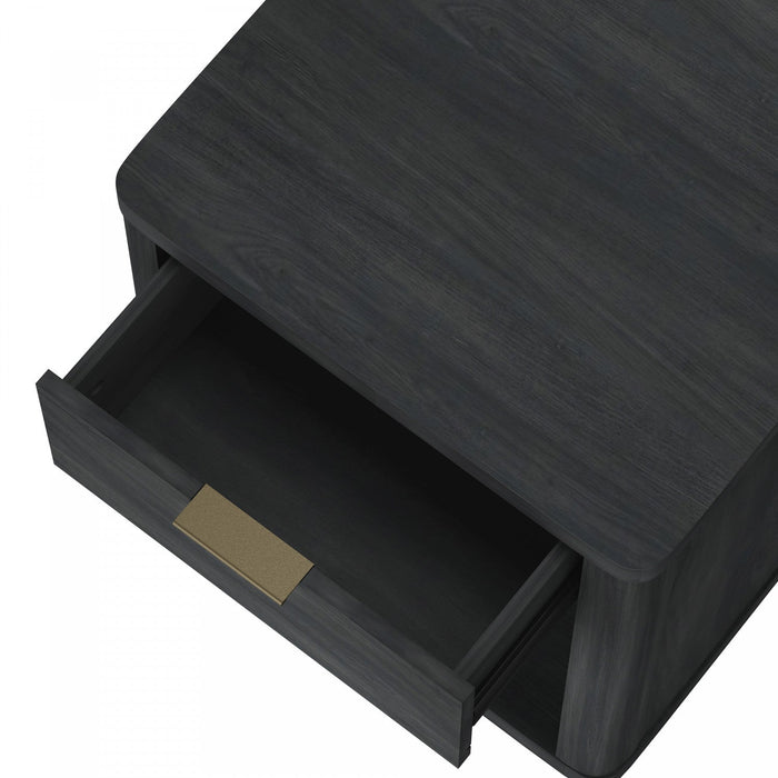 Evelyn Modern 20\" Nightstand in Charcoal Gray (1-Drawer) 