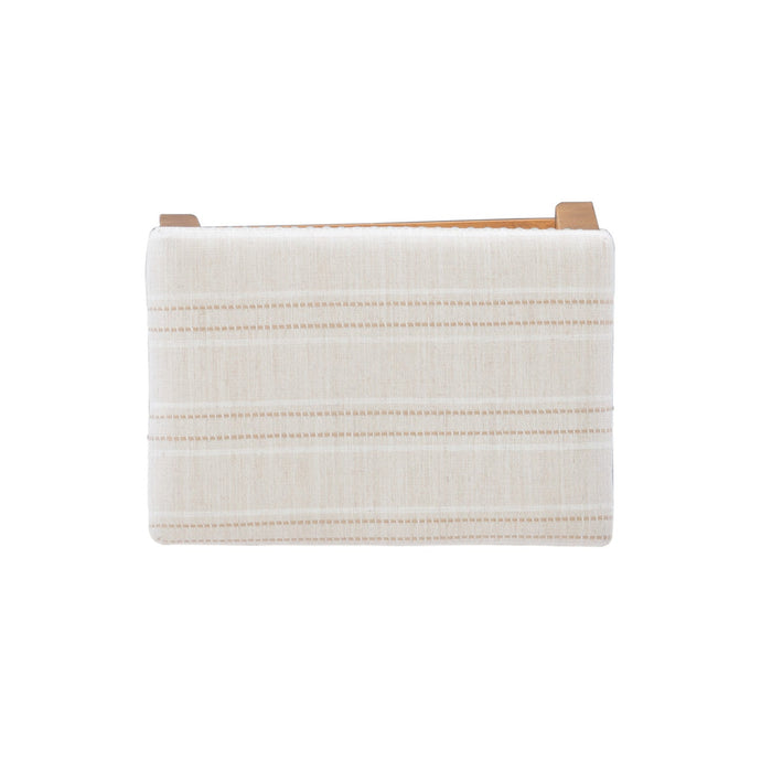 Claridge Linen-Look Fabric Backless Counter-Height Stool - Rustic Stripe