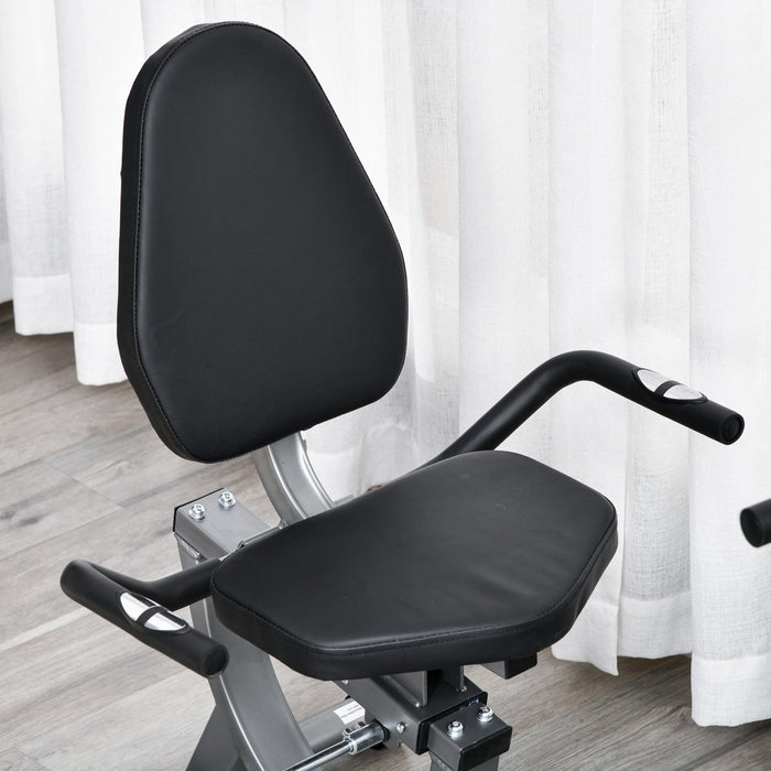 Soozier Recumbent Exercise Bike Indoor Magnetic Fitness Training Bike Stationary Workout Cycling Bik