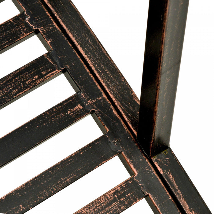 Outsunny 4ft Metal Garden Bridge Decorative Arc Bridge With Guardrails Black Bronze