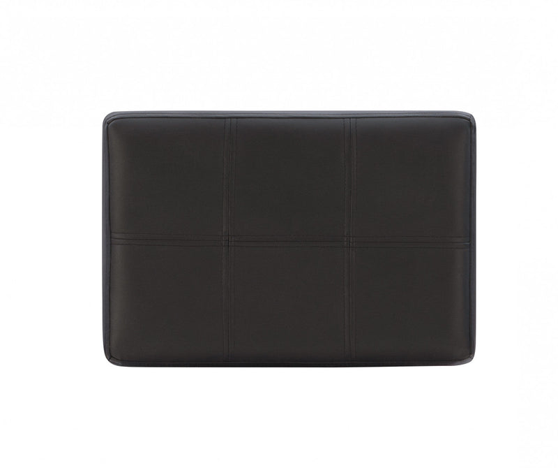 Claridge Faux Leather Black Backless Counter-Height Stool - Set of 2