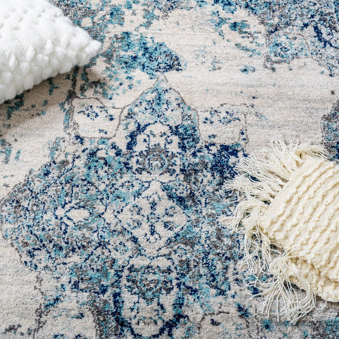 Roma Diamond Blue 4x6 Area Rug 
