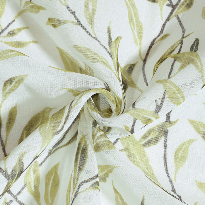 Habitat Verdure Green Light Filtering Dual Header Curtain Panel - 52 x 84