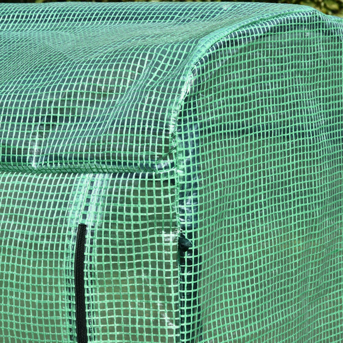 Outsunny 39\" X 20\" X 59\" Outdoor Tomato Greenhouse With Zipper Roll-up Door, Mini Plant Growhouse Ho