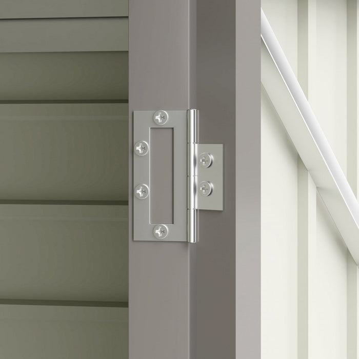 Outsunny 8 X 4ft Metal Garden Storage Shed With 2 Vents, Light Grey