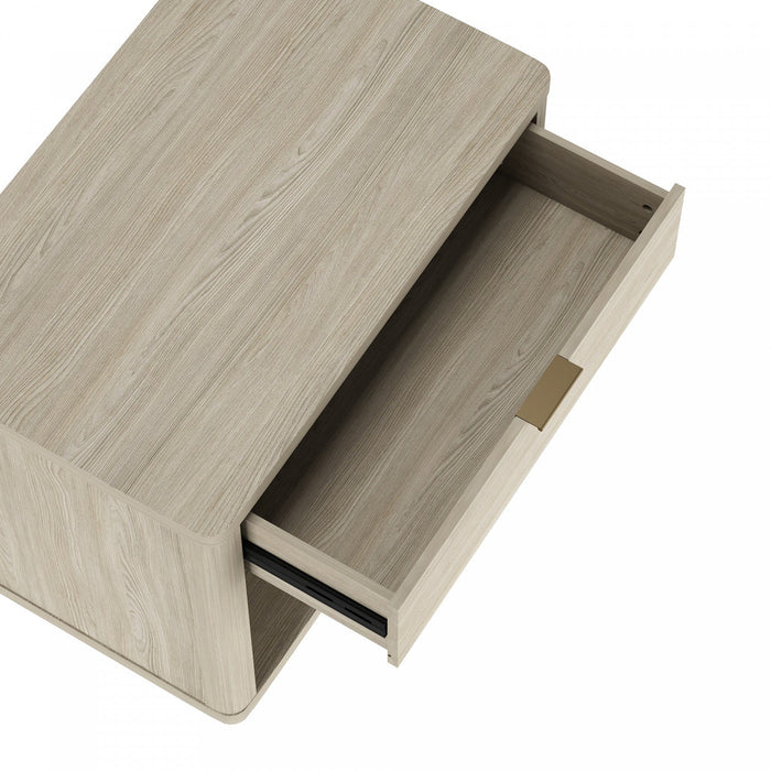 Evelyn Modern 32\" Nightstand in Natural (1-Drawer) 